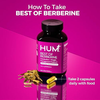 Hum Best Of Berberine Supplement 1200Mg Pure Potency For Metabolic Wellness Enhanced With Bioperine For Maximum Absorption (60 Capsules)