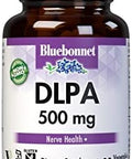 Bluebonnet Nutrition Dlpa (Dlphenylalanine) 500 Mg Form Amino Acid For Nervous System Support Soy & Gluten Nongmo Kosher Vegan 30 Servings White 30 Count