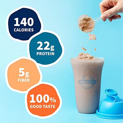 Garden Of Life Protein Powder Vegan Protein Powder Bcaa Probiotics & Digestive Enzymes Gluten & Lactose Free Chocolate 1.5 Lb