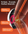 Msfoot 4 Kneading Cushions Knee Massager +1-Second Heat + Red Light Therapy | 3 Intensity Levels Adjustable Straps Up To 18.9In | Cordless Joint Pain Relief For Arthritis Athletes & Seniors