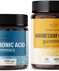Herbamama Hyaluronic Acid And Magnesium Kit - Bundle Of 250 Mg Hyaluronic Acid & 400 Mg Magnesium Citrate Gummies - Vegan Non-Gmo Gelatin- - 2 Pack