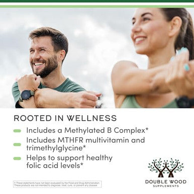 Double Wood Supplements Methylated Multivitamin (Methylated And Activated Vitamins Only 120 Capsules