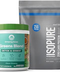 Isopure Build Your Smoothie Power Bundle Zero Carb Creamy Vanilla Protein Powder (15 Servings) And Amazing Grass Greens Blend Detox & Digest (30 Servings)