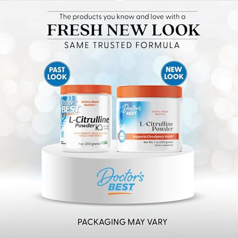 Doctor'S Best Doctors Best L-Citrulline Powder - L Citrulline Supplement For Men & Women Nitric Oxide Metabolism Support Helps Muscle Soreness Circulatory Health & Energy Support Unflavored Gluten Free 7 Oz