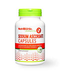NutriBiotic Sodium Ascorbate Buffered Vitamin C Capsules Vegan NonAcidic and Easier on Digestion Than Ascorbic Acid Essential Immune Support and Antioxidant Supplement Gluten and GMO 100 Ct
