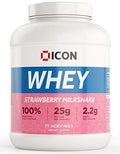 ICON Nutrition 100% Whey Protein 2.27kg Strawberry Milkshake