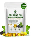 Lukaree 5In1 Oil Of Oregano With Black Seed Oil 99% Carvacrol Thymoquinone 320 Count Organic Oregano Oil Capsules Vitamin D3/E/Black Pepper For Absorption Supports Immune/Gut/Respiratory Nongmo