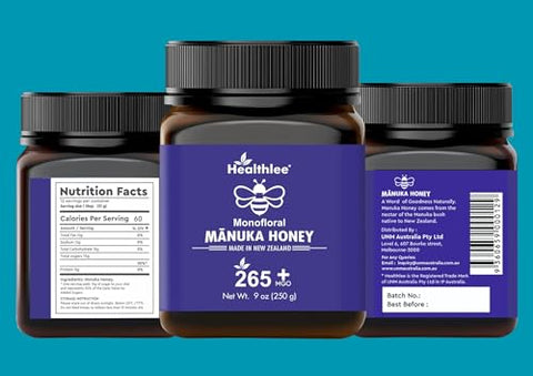 Manuka Honey MGO 265+, Genuine Raw New Zealand Honey, Multi-Functional Health honey Manuka, Non-GMO Superfood,Unpasteurized,Daily Wellness Support - 250g (8.82 Oz)