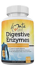 Digestive Enzymes For Digestion, Gut Health And Bloating Relief Quadruple Strength - Pancreatin Active Ingredient For Digestion Of Fats, Carbs, Protein 100 Capsules Non Gmo By Amate Life