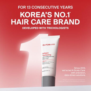Dr.Forhair Folligen Thickening Scalp Conditioning Mask 6.76 Oz Root-To-Tip Nourishing Care Biotin Keratin & Peptides Scalp & Hair Treatment Reduces Breakage Helps Create Thicker Fuller-Looking Hair