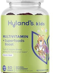 Hyland'S Kids Multivitamin + Superfoods Boost Sugar Natural Strawberry Flavored Gummies With Fruits & Veggies Blend 60Ct Bottle