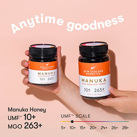 New Zealand Honey Co. Manuka Honey UMF 10+ | MGO 263+ 8.8 oz & Cough Drop MGO 263+ 16 count