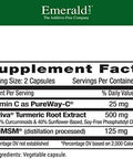 Emerald Labs Meriva Turmeric Plus - Meriva Turmeric, Pureway-C Vitamin C & Optimsm - Supports Joint Health & Immune Response - 60 Vegetable Capsules (Up To 60-Day Supply)