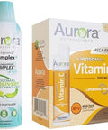 Aurora Nutrascience Vitality Duo Bundle Mega Liposomal Vitamin C 3000 mg per Serving and Mega Liposomal BComplex
