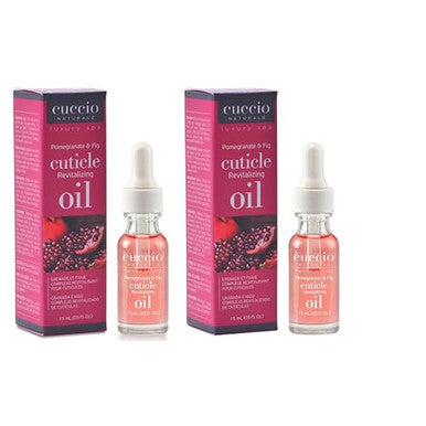 Cuccio Pomegranate & Fig Cuticle Revitalizing Oil (0.5 Oz Pack Of 2) Hydrating Vitamin E Cuticle Treatment For Nourishing Nails & Skin