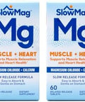 Slowmag Mg Muscle + Heart Magnesium Chloride With Calcium Tablets 60 Count (Pack Of 2)