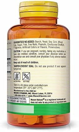 Mason Natural Folic Acid 800 Mcg Helps Nervous System Function Daily Supplement For Health Mood And Prenatal Care For Women Of Childbearing Age 100 Tablets (Pack Of 3)