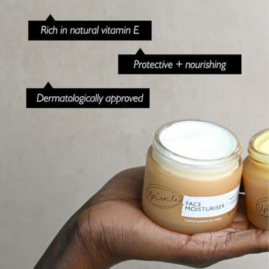 Up Circle Face Moisturiser With Argan Powder 1.7Oz - Nourishing Day Cream - Vitamin E Aloe Vera Glycerin Shea + Coconut Butter - Natural Vegan + Cruelty