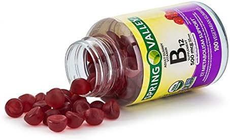 Spring Valley Adult Gummy Vitamin B12 Metabolism Support Natural Fruit Flavor 100 Gummies