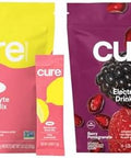 Cure Hydration Family Bundle Plantbased Electrolyte Drink Mix No Added Sugar Coconut Water Fsahsa Nongmo Vegan & Gluten 14Pack Each: Pink Lemonade (Kids) & Berry Pomegranate