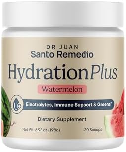 Santo Remedio Hydration Plus " Electrolytes Powder Drink Mix With Fiber & Greens Instant Hydration Immune Support With Zinc Lowcalorie No Added Sugar (PiaÂ±A Colada)