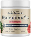 Santo Remedio Hydration Plus " Electrolytes Powder Drink Mix With Fiber & Greens Instant Hydration Immune Support With Zinc Lowcalorie No Added Sugar (Watermelon)