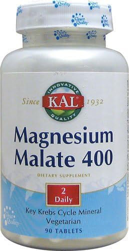 KAL Magnesium Malate 400 | Chelated with Malic Acid for Energy Production | Supports Healthy Muscle Function | 90 Vegetarian Tablets