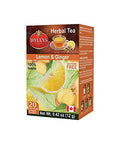 Hyleys Natural Ginger & Lemon Flavor Herbal Tea - 20 Tea Bags (Caffeine Gmo Gluten Dairy Sugar & 100% Natural Decaf)