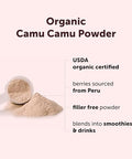 Micro Ingredients Organic Camu Camu Powder 12 Oz Freshly Harvested Berry Source Source Of Naturally Occurring Vitamin C Non-Gmo Vegan Friendly