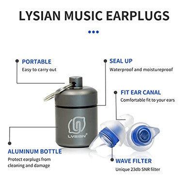 Lysian Foam Ear Plugs 60 Pairs And Concerts Ear Plugs 2 Pairs By Lysian