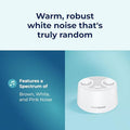 Adaptive Sound Technologies Lectrosound - Noise Machine For Optimal Sleep Environment - Non-Looping Nature Sounds - Precision Volume Settings - Speech Privacy - Travel-Ready