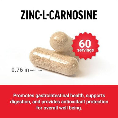 Force Factor Zinc Lcarnosine Capsules To Support Gastric And Digestive Health Digestion And Bloating Supplement Vegan Nongmo No Gelatin 120 Capsules