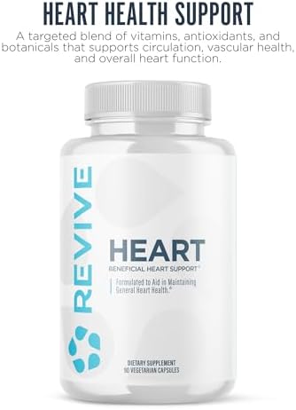 Revive Md Health Supplements 90 Veggie Capsules - Coq10 Supplement Supports Heart Muscle Function - Coenzyme Q10 200Mg Promotes Healthy Flow - Vegan-Friendly & Gluten-