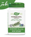 Natures Way Horsetail Grass 400 Milligrams, 100 Vegetarian Capsules. Pack of 3 Bottles