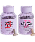 Lemme Burn & Debloat Capsule Bundle - Metabolism & Fat Burning Debloat Capsules For Bloating & Gas Relief Probiotics & Prebiotics - Gluten Free Non-Gmo - 60 Ct. Each