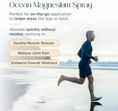 Abundant Natural Health Ocean Magnesium Spray Enriched with Cucumber Stem Cells for Muscle Relief and Relaxation, Topical Use, Effective and Quick Absorption, Fragrance-, 100mL