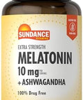 Sundance Melatonin 10Mg With Ashwagandha 50 Capsules Extra Strength Nongmo & Gluten Supplement