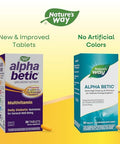 Nature'S Way Alpha Betic Diabetic Multivitamin For Daily Nutritional Support With B-Vitamins For Energy Metabolism Support Alpha Lipoic Acid Taurine Lutein 30 Tablets