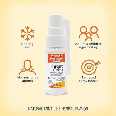 Boiron Throatcalm Spray And Sinuscalm Tablets Bundle For Sore Throat Sinus Congestion And Headache Relief