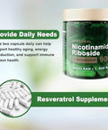 Nicotinamide Riboside, Liposomal Nicotinamide Riboside 900 Mg, Nad+ Supplement With Resveratrol, Nicotinamide Riboside Resveratrol, Supplement Booster Support For Energy, Focus - 80 Capsules