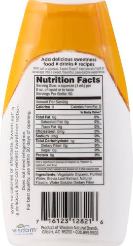 Sweetleaf Sweet Drops Liquid Stevia Sweetener Carmel 1.7 Ounce