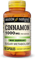Mason Natural Cinnamon 1000 Mg Natural Dietary Supplement Capsules 100 Ea