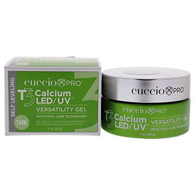 Cuccio Pro T3 Led/Uv Cool Cure Versatility Gel - Self-Levelling Gel With Calcium - Incredibly Flexible - Strong Adhesion - High Shine Finish - Fast Application - White - 1 Oz Nail Gel