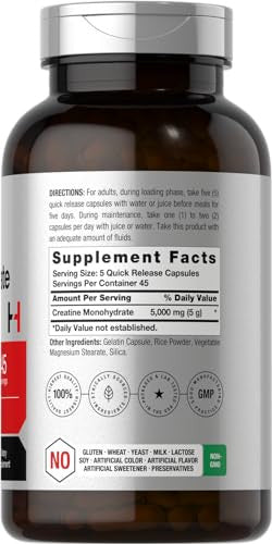Horbaach Creatine Monohydrate 225 Capsules 5G