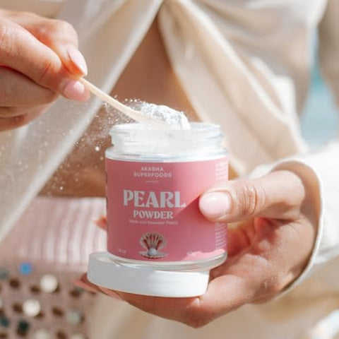 A Superfoods Pearl Powder Dietary And Topical Use Blend Into Drinks Smoothies Or Skincare Natural Source Of Calcium Amino Acids & Minerals Gentle On Sensitive Skin Gluten 1.4 Oz