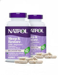 Natrol Sleep & Restore Capsules With Magnesium Glycinate 100Mg Gaba Essential For Your Ultimate Restorative Sleep Melatonin-Free 30 Day Supply 60 Capsules (Pack Of 2)