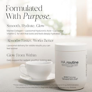 Haroutine Advanced Marine Collagen Peptides Powder + Liposomal Vitamin C Hyaluronic