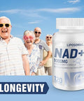 Pure Liposomal Nad+ Supplement 1000Mg, High Nad Potency, High Absorption, Boost Energy And Dna Repair, Aging Defense And Brain Function 120 Softgels
