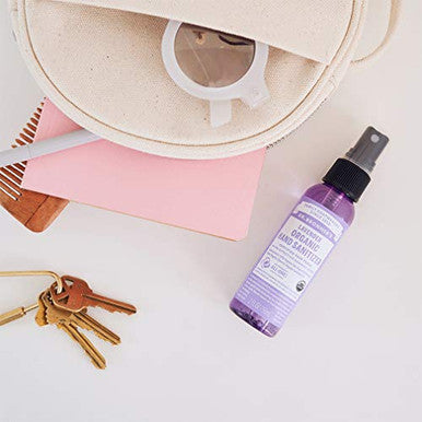 Dr. Bronner'S Organic Hand Sanitizer Spray (Lavender 2 Ounce) Simple And Effective Formula Cleanses & Sanitizes No Harsh Chemicals Moisturizes And Cleans Hands