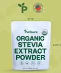 Organic Stevia Extract Powder125 g Zero Calorie Pure Stevia Extract Concentrated Powder Sweetener for Baking and Beverages No Aftertaste NonGMO Keto Friendly 892 Servings